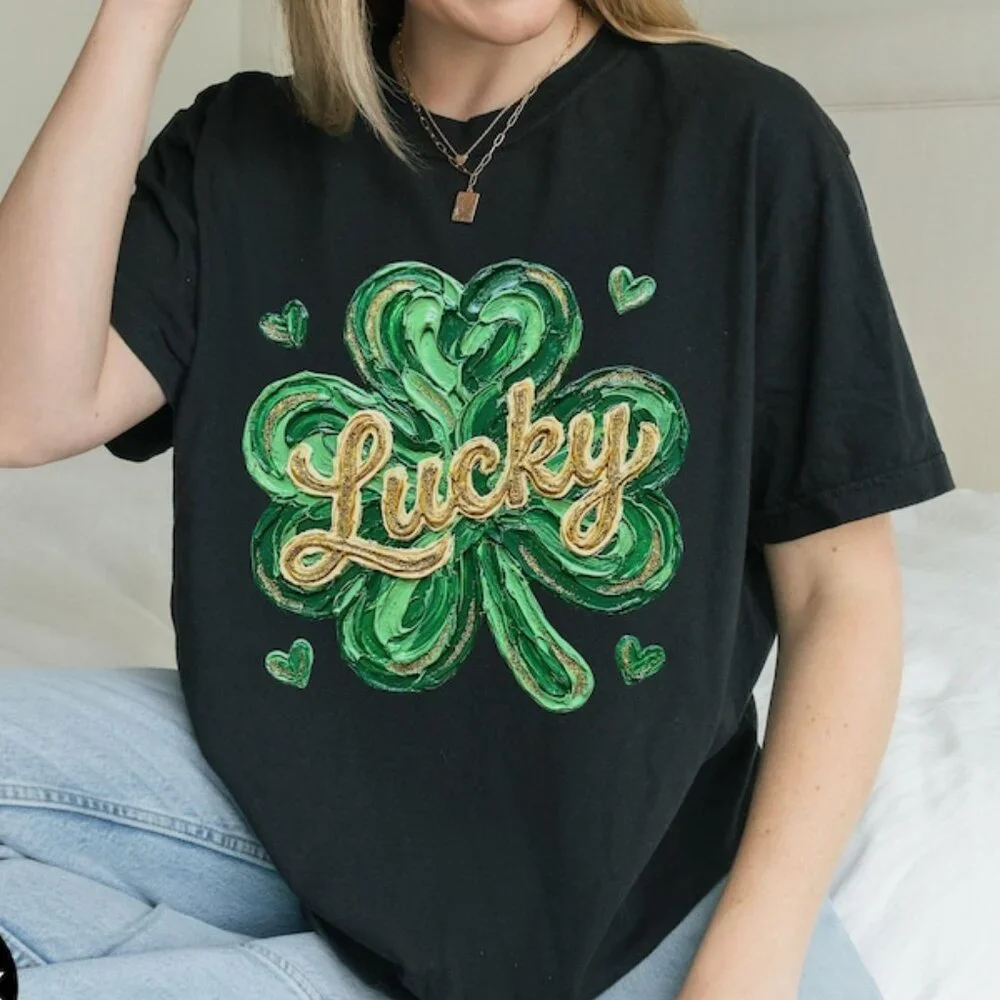 Retro Lucky Shamrock Shirt, Shenanigans Tee, Cute St Patricks Day Shirt - Picture 1 of 3
